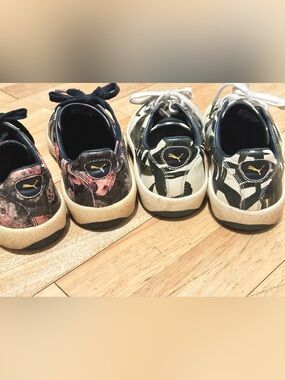 Two Puma x House of Hackney Sneakers - Dark Floral & Green Palm Low-Tops
